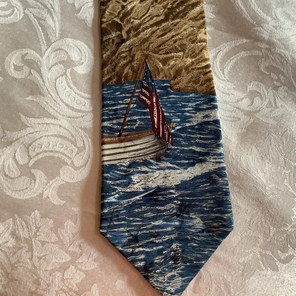 Tango By Max Rabe Necktie Americana Series Harbor Light Circa 1927‎ Lighthouse